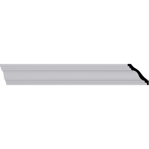 Ekena Millwork 4 7/8"H x 4 3/8"P x 6 1/2"F x 94 1/2"L Strasbourg Traditional Crown Moulding MLD04X04X06SG - main